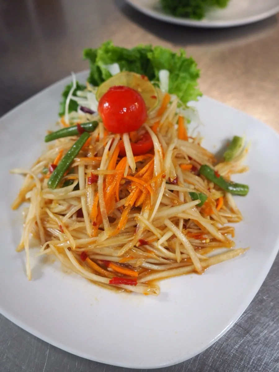 Fresh papaya salad from Lamoon Thai